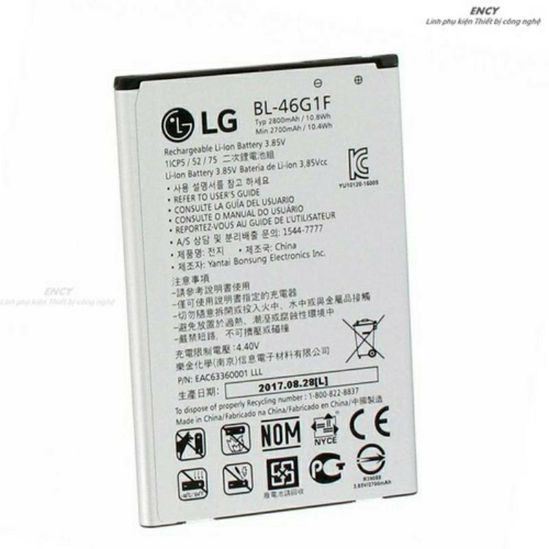 Pin lg k10 /bl_46g1f ,2800mah xịn chính hãng.