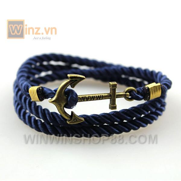 Vòng tay mỏ neo VT182 (màu xanh đen)