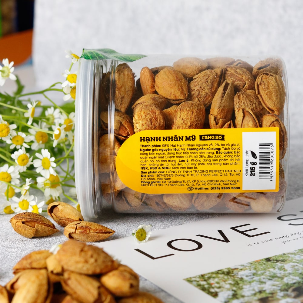 Hạt Hạnh Nhân rang bơ Mỹ hộp 215g