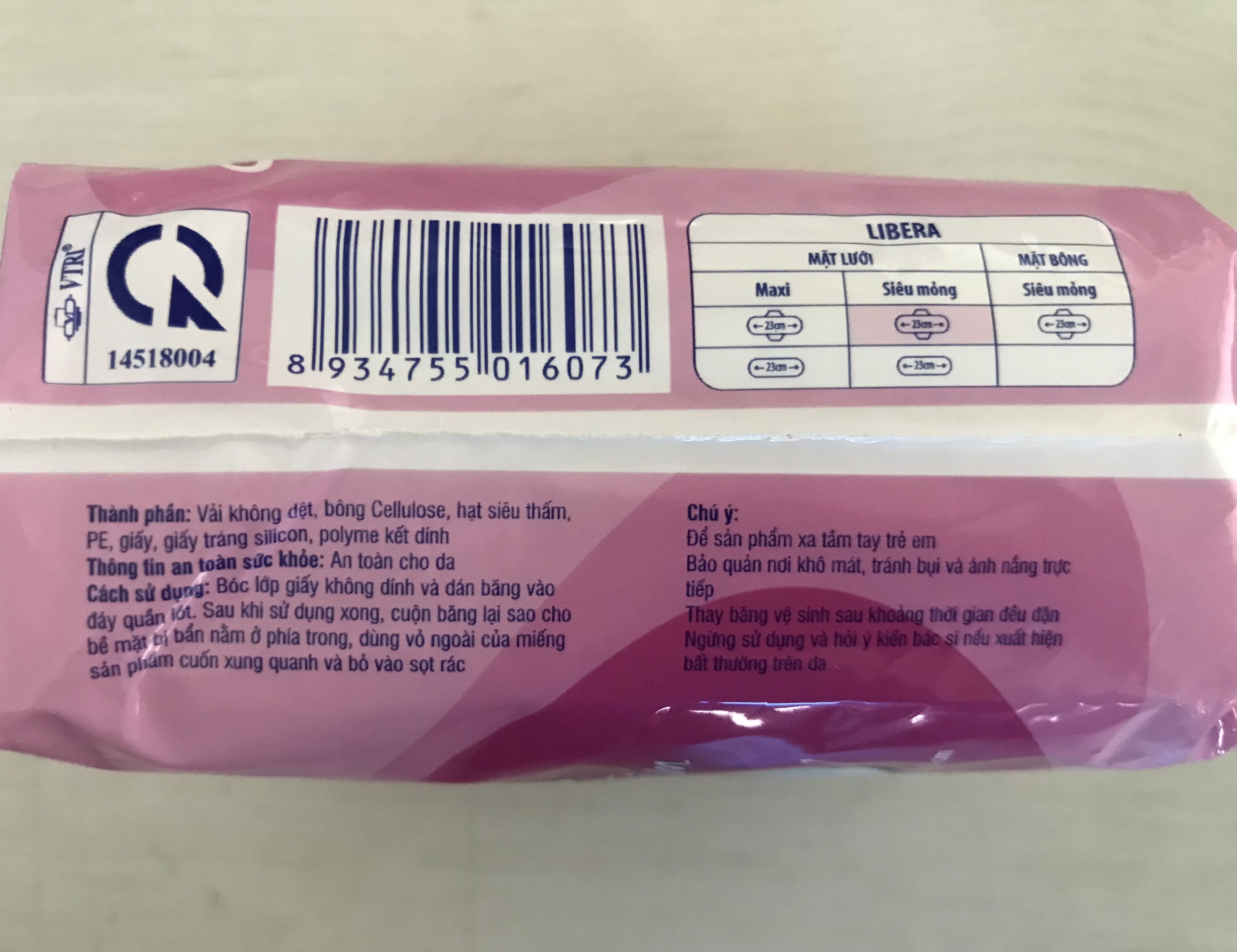 Combo 6 Gói BVS Diana Libera Siêu Thấm Siêu Mỏng Cánh gói 8 miếng