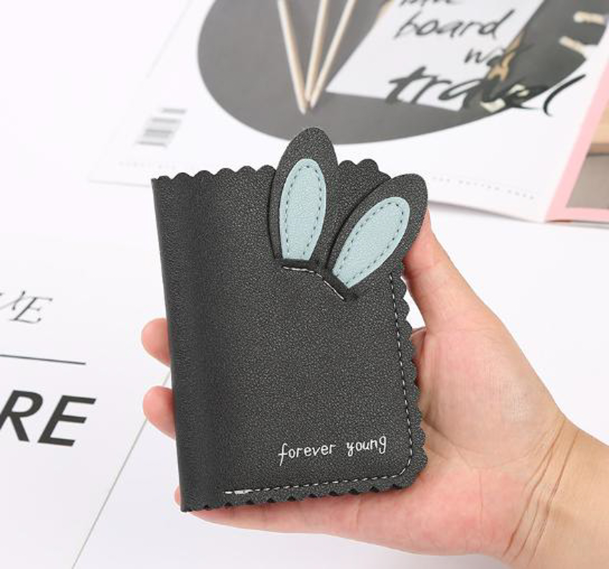 [Hcm]Ví Ngắn Nữ Mini Tai Thỏ Forever Young 267 Siêu Dễ Thương