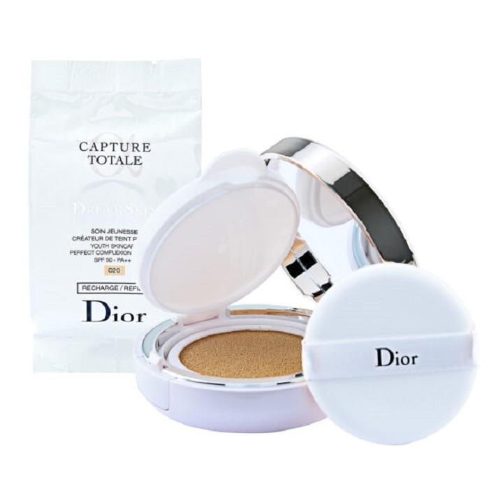CHRISTIAN DIOR CAPTURE TOTALE DREAMSKIN PERFECT SKIN CUSHION SPF 50 WITH  EXTRA REFILL   021 2X15G05OZ trang điểm việt nam Makeup Vietnam