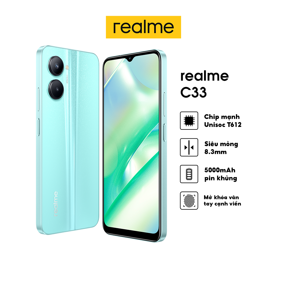 Điện Thoại realme C33 (3GB/32GB) (4GB/64GB) - Hàng Chính Hãng Miễn Phí Vận Chuyển