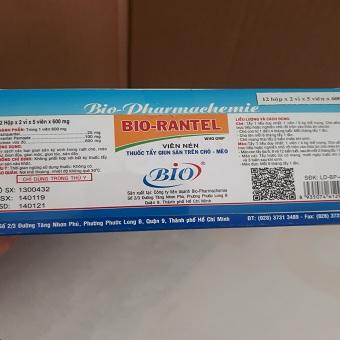 Thuốc Tẩy Giun Chó Mèo - Bio Rantel (Hộp 10 viên )