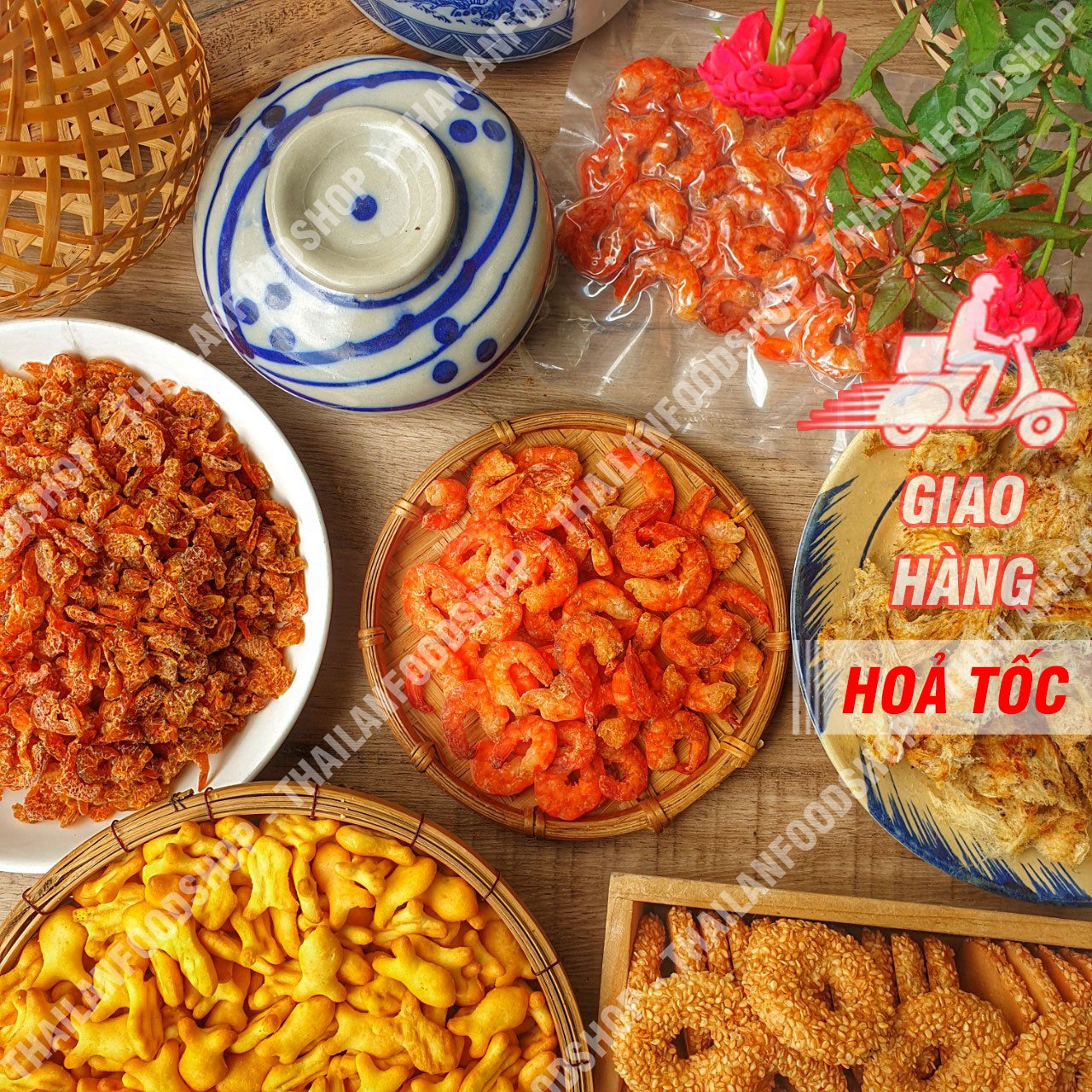 Tôm Biển Tươi Sấy Mộc Size To (Ăn Liền) Túi 100Gram (Hút Chân Không)