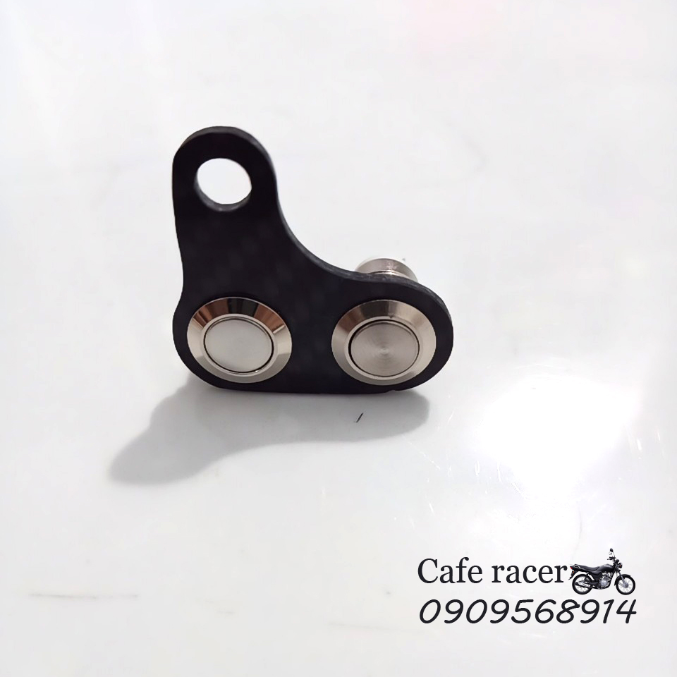 [HCM]Bộ đôi công tắc inox chống nước 12mm pat carbon
