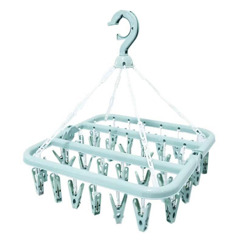 Móc chùm phơi đồ đa năng (32 kẹp chắn chắn)
