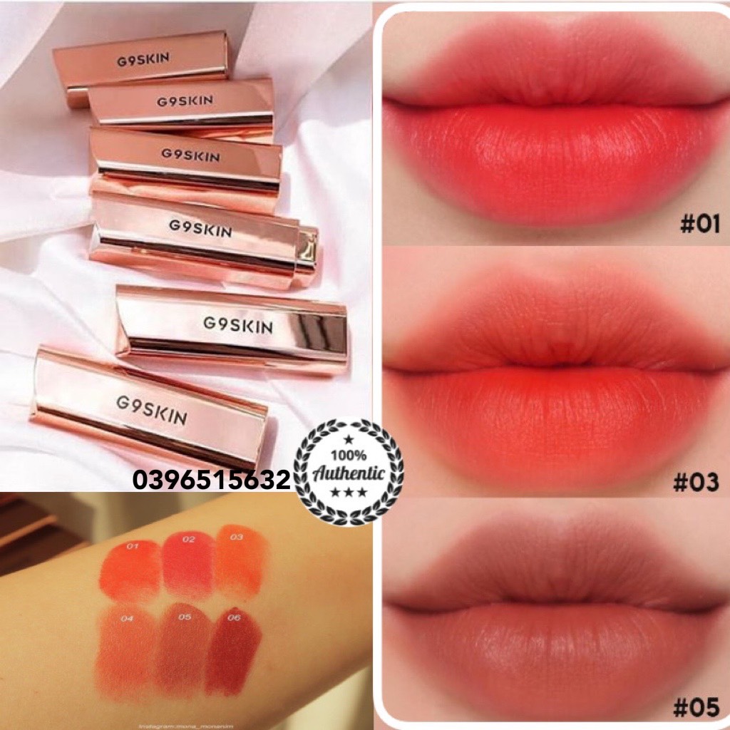 (Sẵn 6 màu) Son Thỏi G9 Skin First V-Fit Lipstick