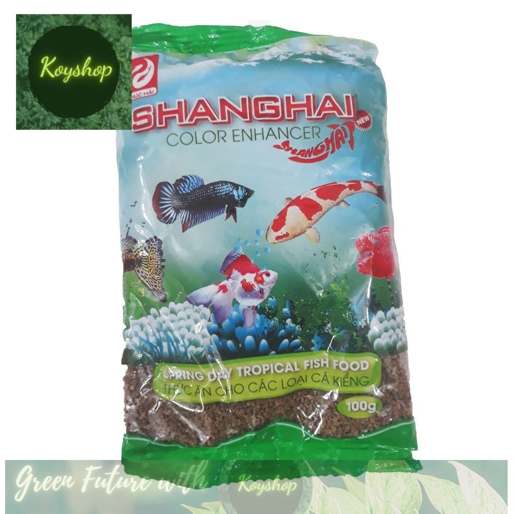 Cám cá Shanghai thức ăn cho cá lên màu 100g - Giá sỉ tốt hơn