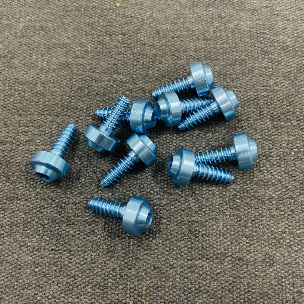 (CHUYÊN ỐC) COMBO 10 con ỐC DÀN ÁO 5ly xoắn kiểu SALAYA trang trí dàn áo các dòng xe YAMAHA như SIRIUS EXCITER TAURUS... (màu XANH NGỌC)