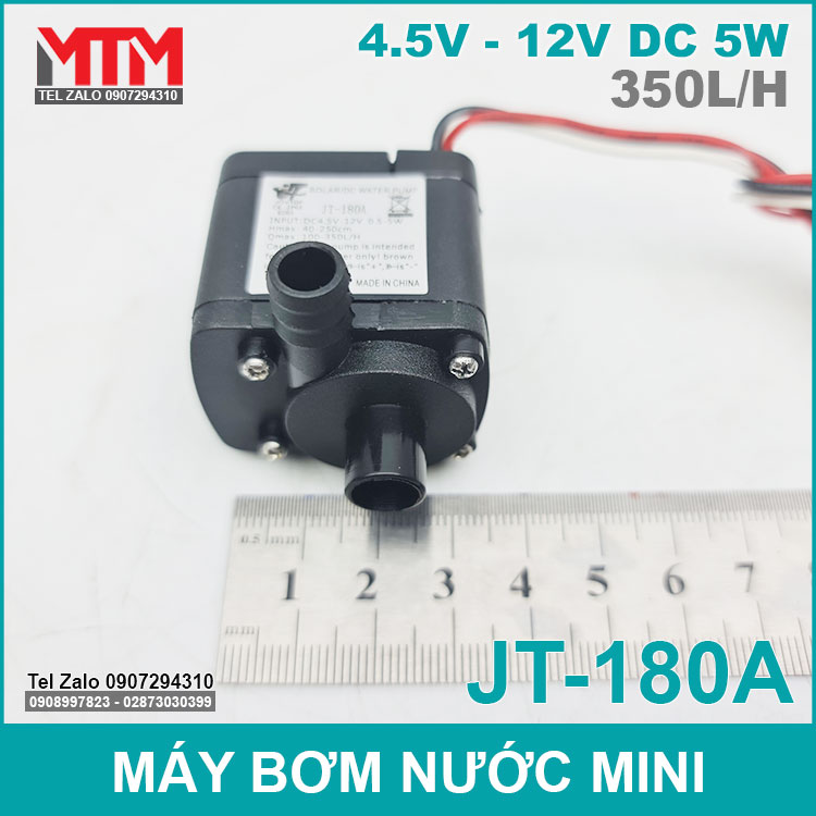 Máy bơm nước mini 4.5V 12V 5W 350L JT-180A