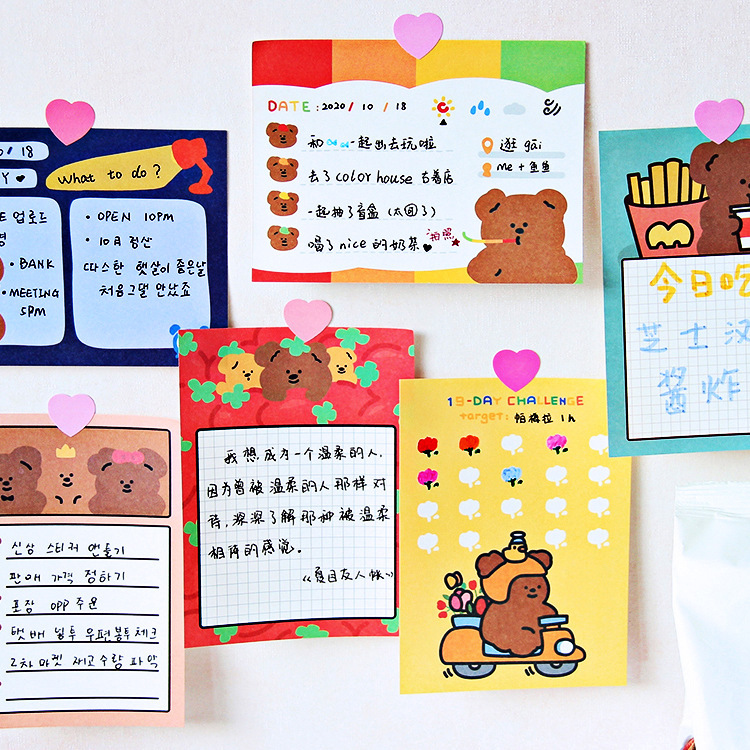 Giấy note , giấy ghi nhớ màu sắc dễ thương
