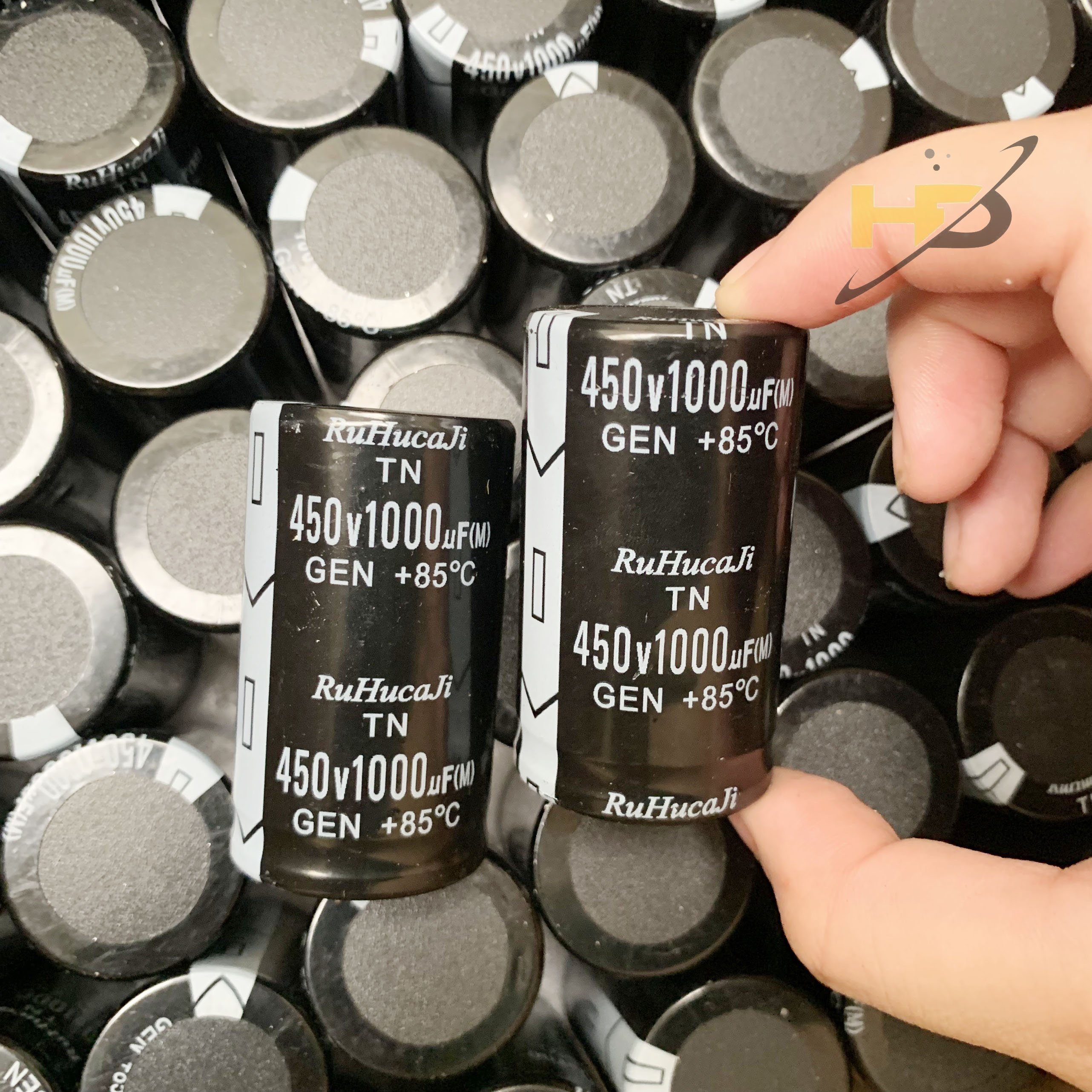 Tụ nguồn 450v máy hàn 220uf 470uf 680uf 820uf 1000uf chân cứng, tụ amply