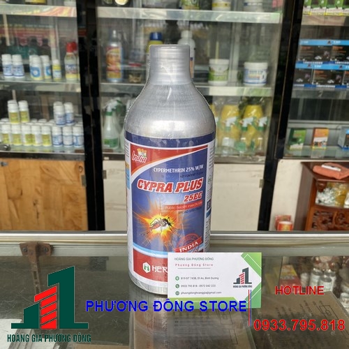 Thuốc diệt muỗi chai nhôm Cypra Plus 25EC (Chai 1 lít)