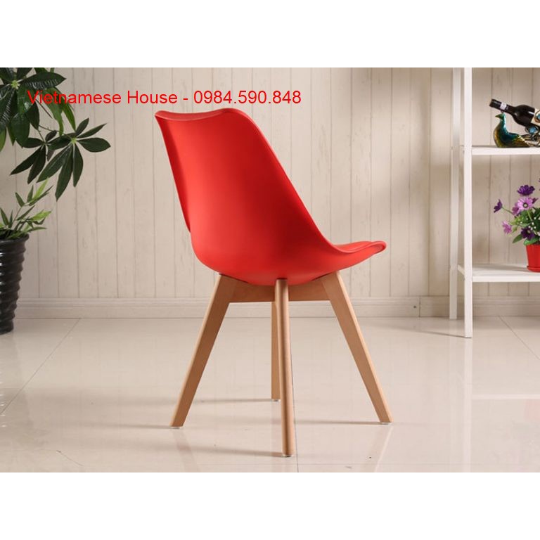 Ghế EAMES chân gỗ có đệm hàng nhập khẩu 100%