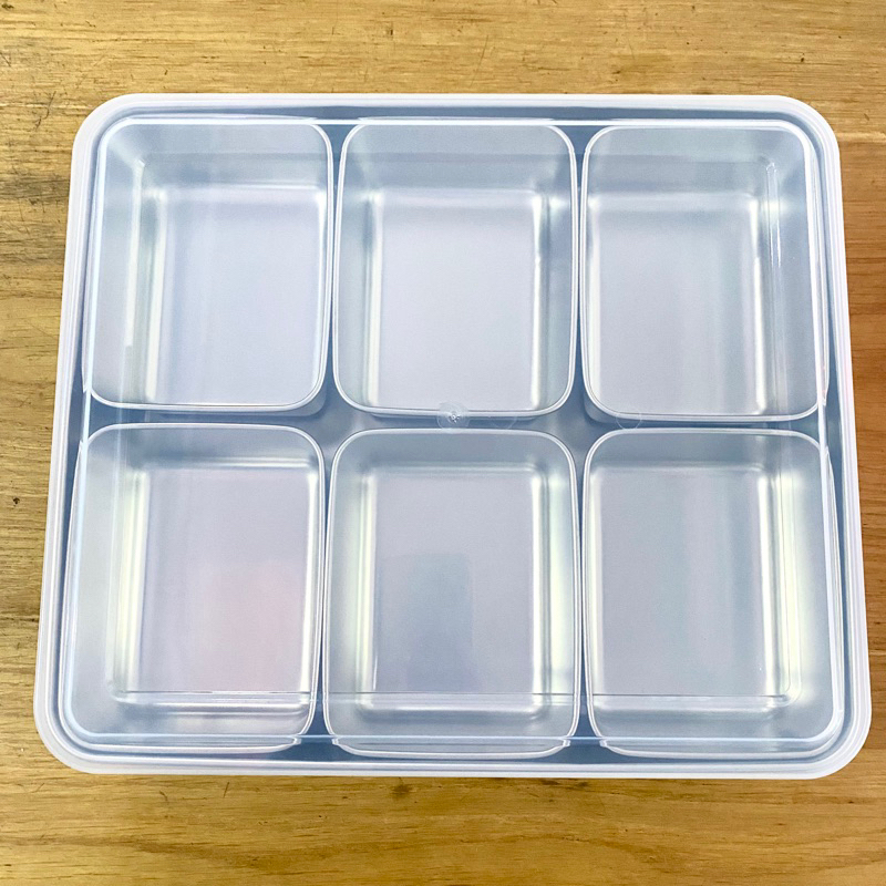 Set khay inox 6 ngăn, 8 ngăn đựng topping