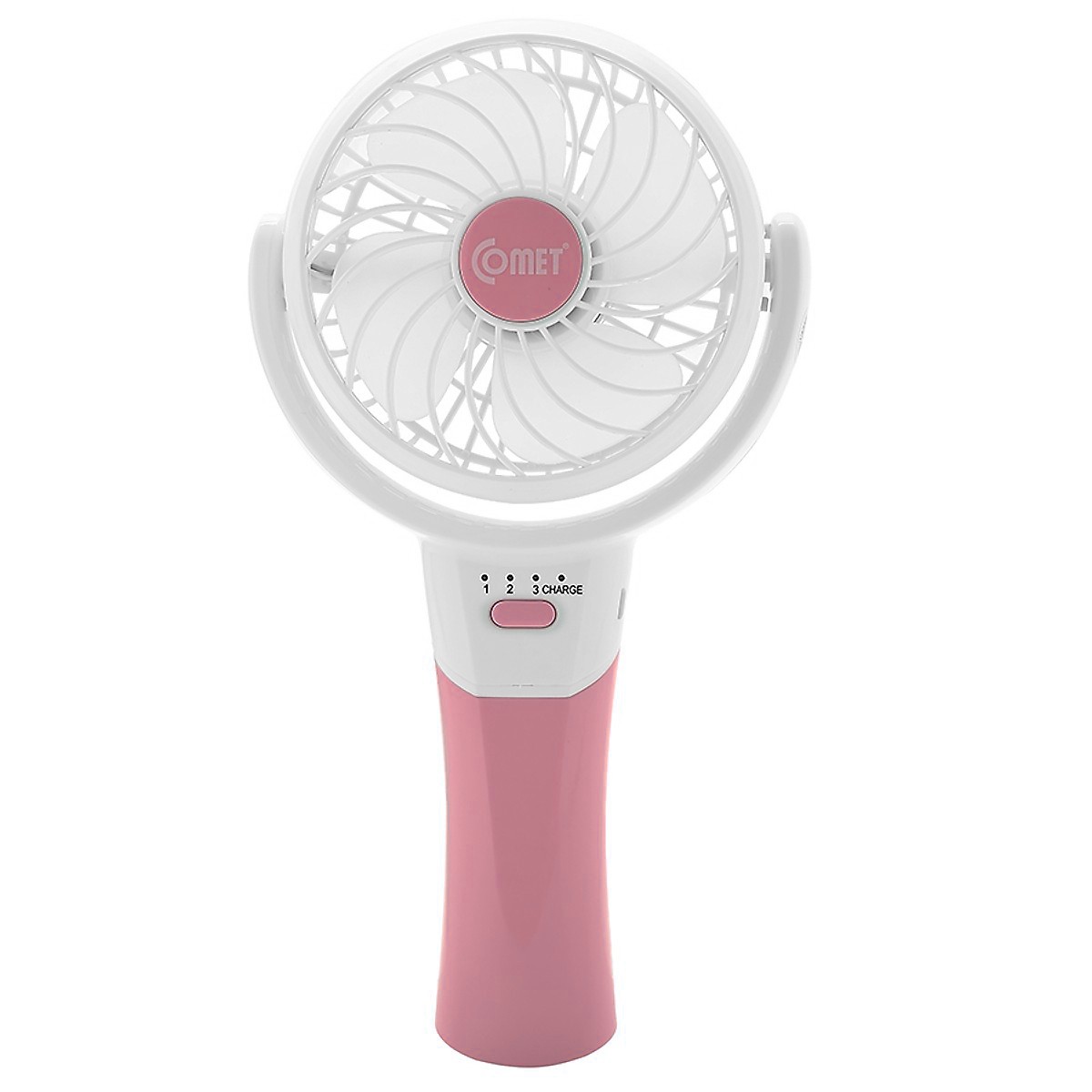 Quạt sạc cầm tay Comet CRF0904 công suất 3W, thiết kế tay cầm có thể gập lên gập xuống, nhỏ gọn dễ mang đi học, màu xanh dương - Hàng chính hãng