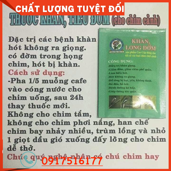 KHÀN LONG ĐỜM, KHÀN GIỌNG CHO CHIM CẢNH