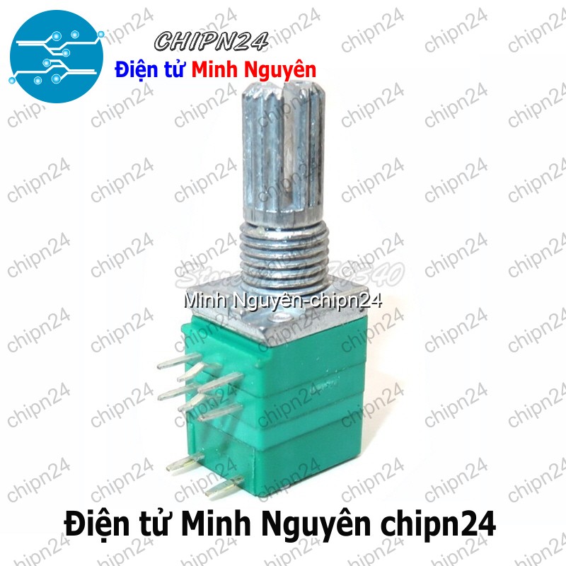 [2 cái] (F163) Biến trở xanh 8 chân RV097NS có công tắc (1K/5K/10K/20K/50K/100K/500K) - [Chọn Loại] - HHH.00348