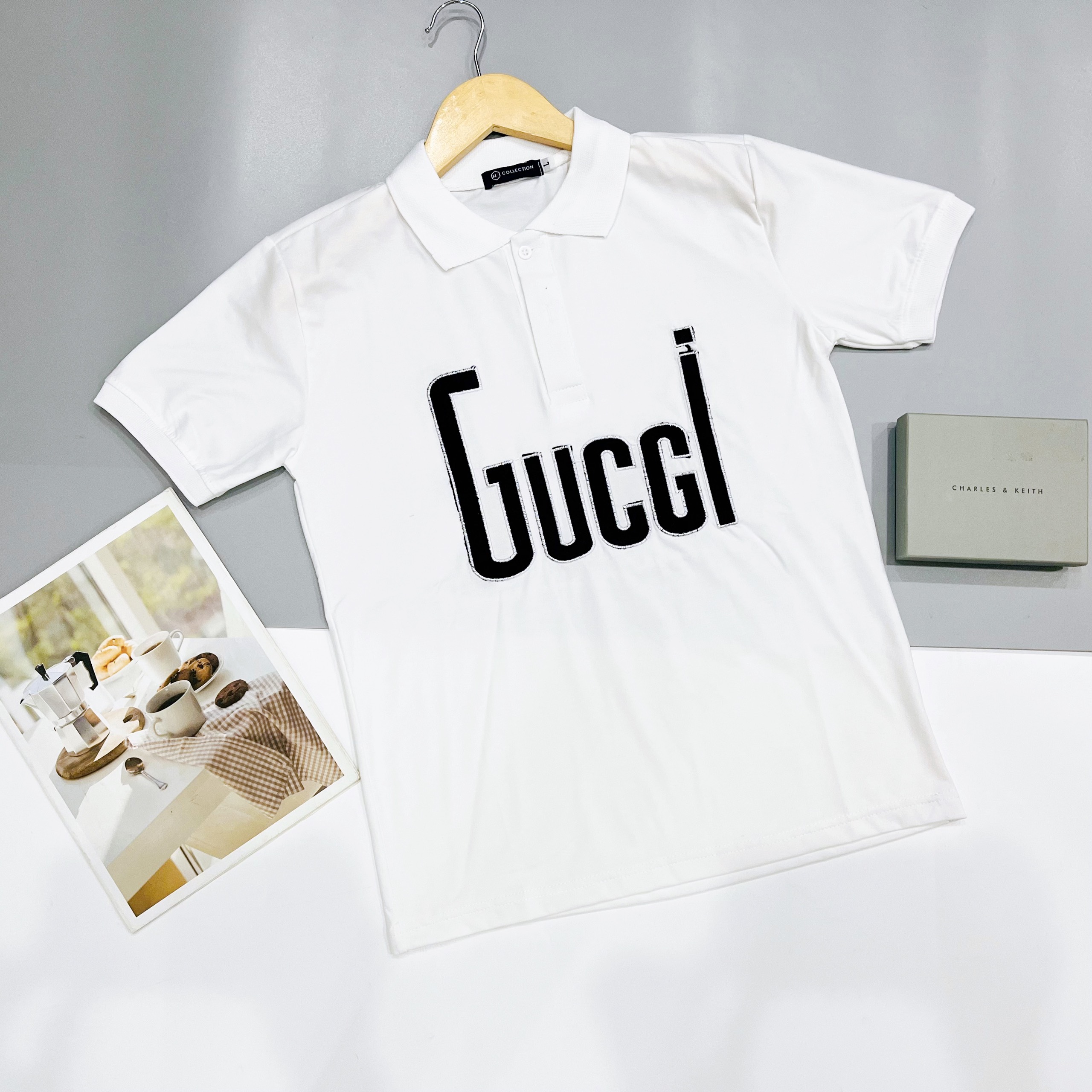 Áo thun nam cổ trụ tay ngắn in chất vải cotton co giãn 4 chiều thấm hút mồ hôi mẫu mới hàng cao cấp