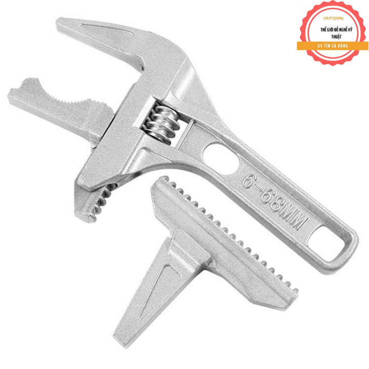 Cờ lê vặn ống nước - Mỏ lết đa năng mở ốc từ 6-68mm (loại mới có răng rất tiện lợi )