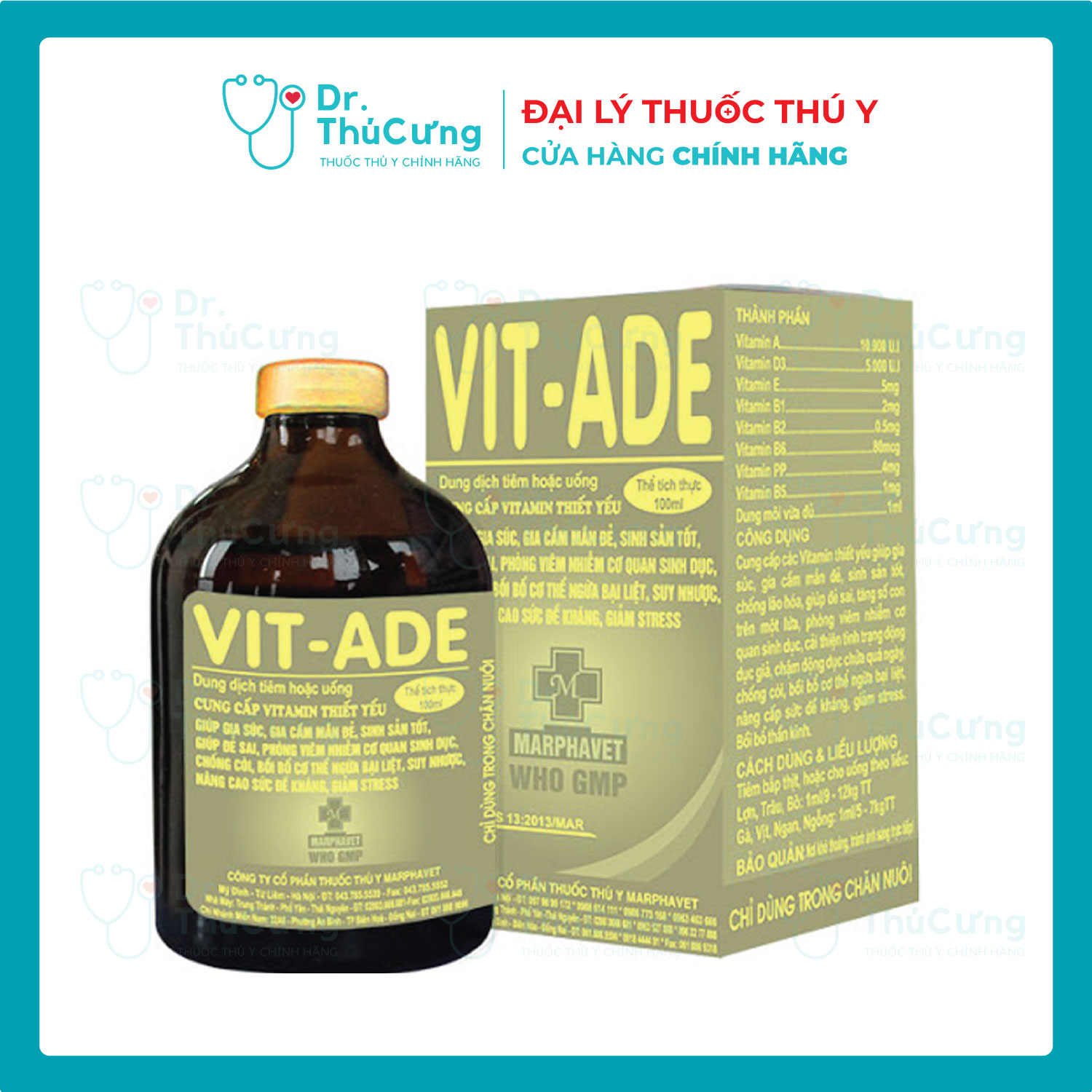 Ade 100ml cho gà mái đẻ
