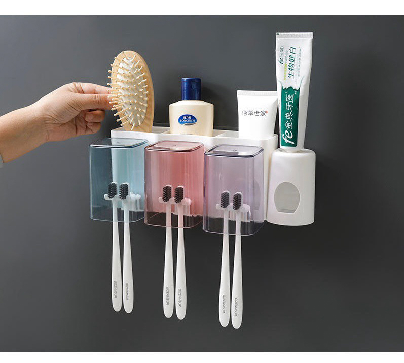 BỘ NHẢ KEM ĐÁNH RĂNG TỰ ĐỘNG KÈM 3 CỐC