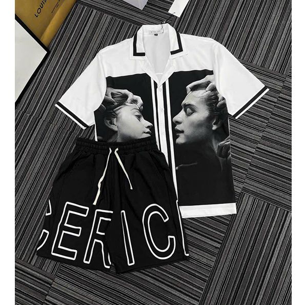 Bộ đồ pijama lụa cộc tay phù hợp cả nam và nữ, bộ đồ ngủ cộc tay chất lụa gấm cao cấp