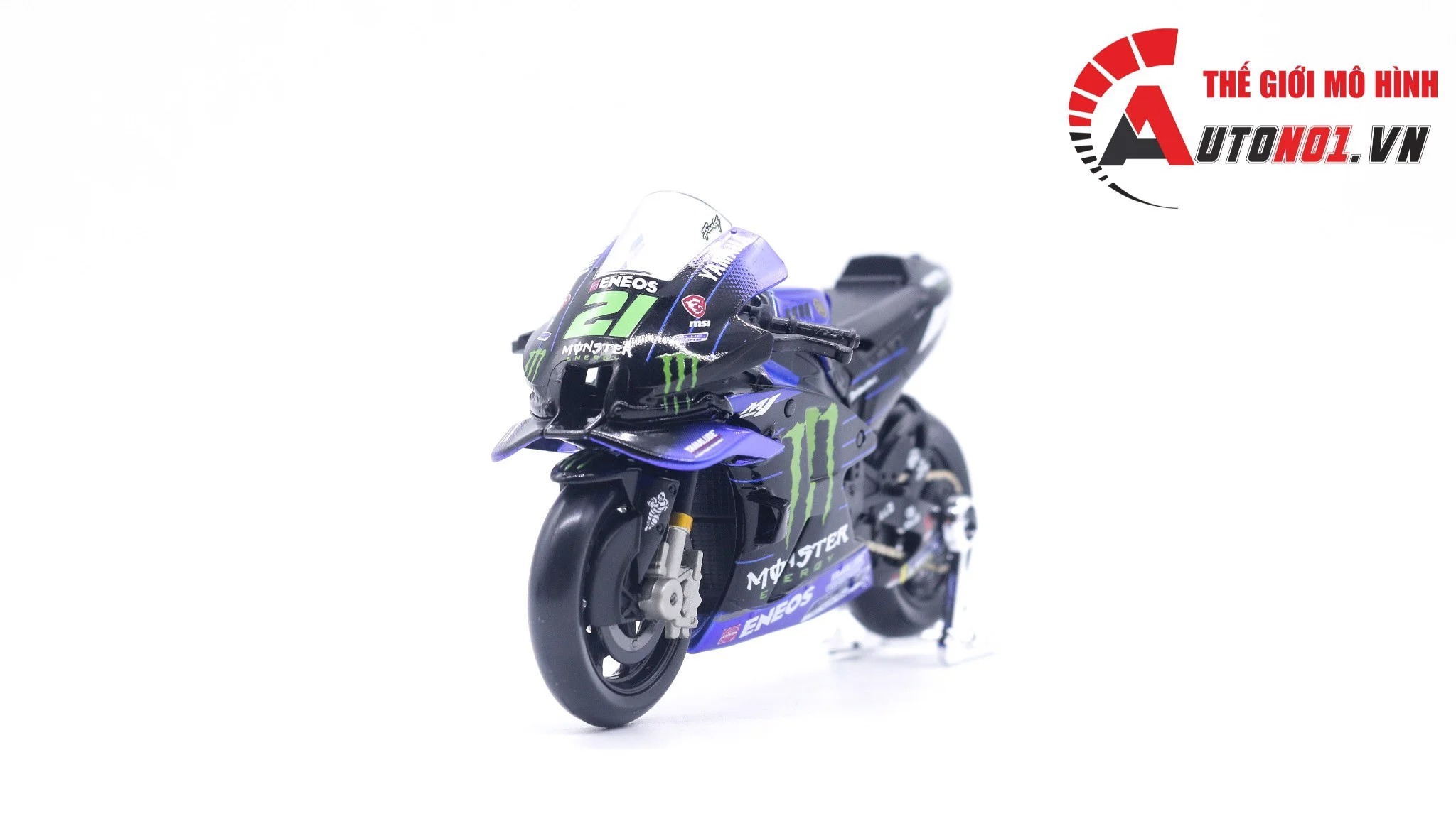 Mô hình xe mô tô gp m1 yamaha monster energy racing 2022 tỉ lệ 1:18 maisto 8126