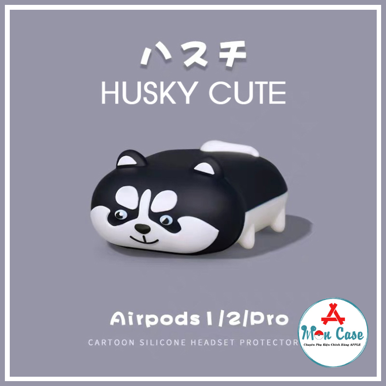 [Cún Nằm Ngang] Vỏ Airpods 1 2 Pro - Chất liệu PVC cao cấp, RẺ nhất thị trường