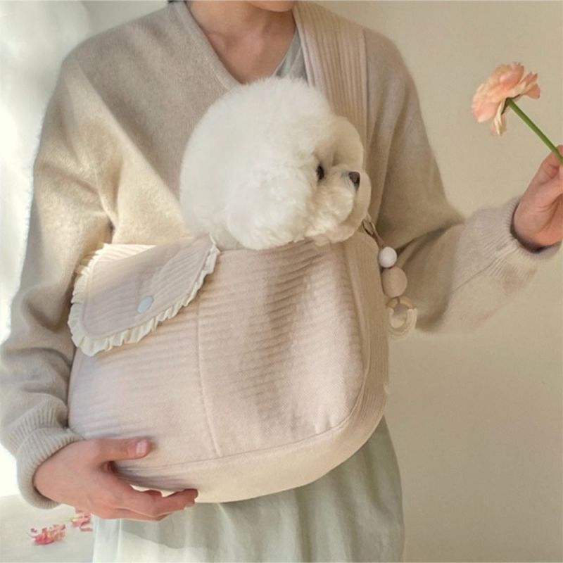 YINLMALL Dây đai mở rộng Thủ công Túi đeo vai đơn Túi tote cho thú cưng Cún yêu Du lịch ngoài trời Túi chó con Túi đeo Túi vận chuyển chó Phụ kiện vật nuôi