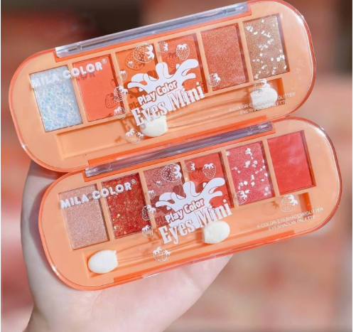 Phấn mắt Mila 6 ô Play Color Eyes Mini Kèm Cọ