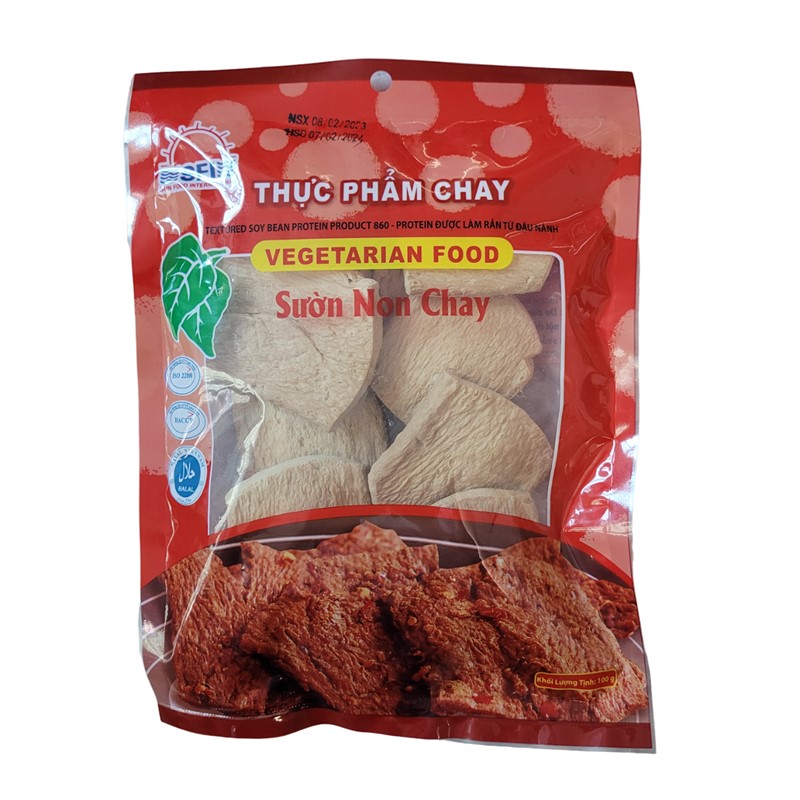 Túi 100gr Sườn non chay thực phẩm chay từ đậu nành