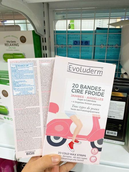 Miếng Dán Tẩy Lông Tay, Chân Evoluderm 20 Cold Wax Strips Argan & Calendula