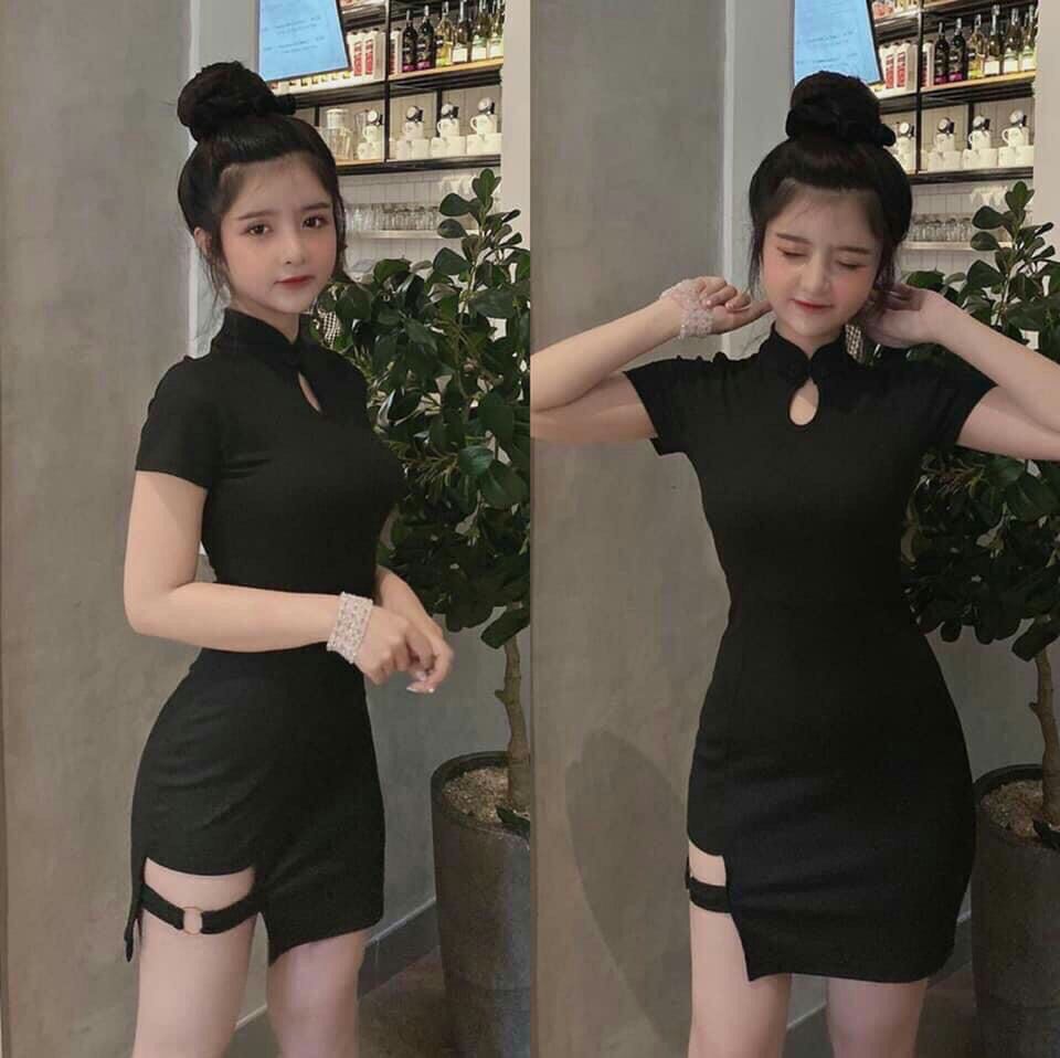 Đầm body sườn xám cách điệu nữ tính