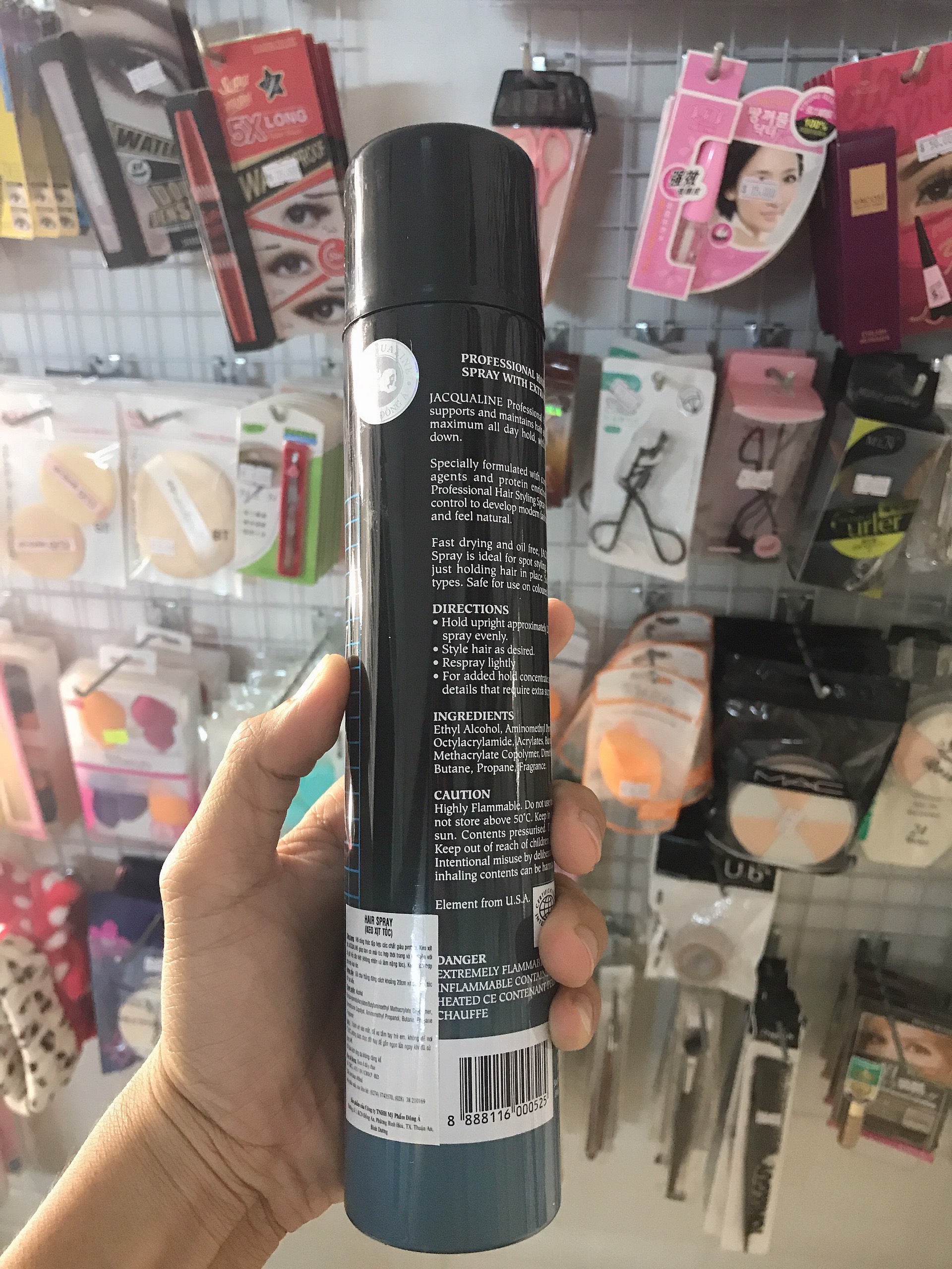 Keo xịt tóc Jacqualine hair spray 400ml