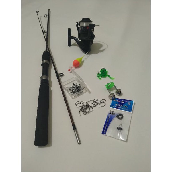 (Rẻ vô địch ) Bộ combo cần câu máy Shimano 2 khúc đặc ( sale xả hàng )