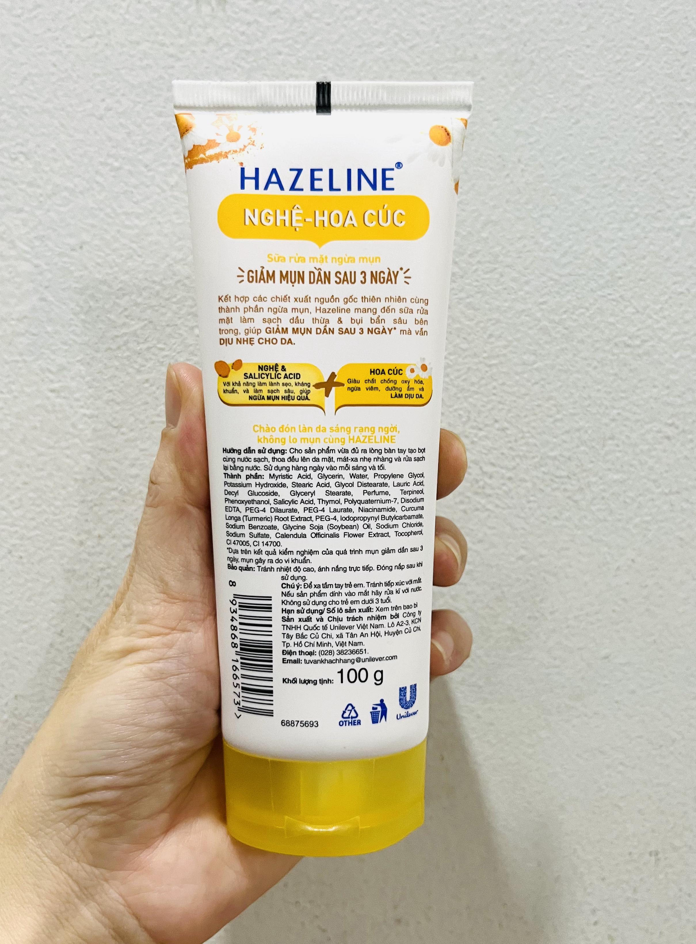 [HCM] (Chính hãng) 1 Tuýp sữa rửa mặt Hazeline 100g - Có lựa chọn sản phẩm