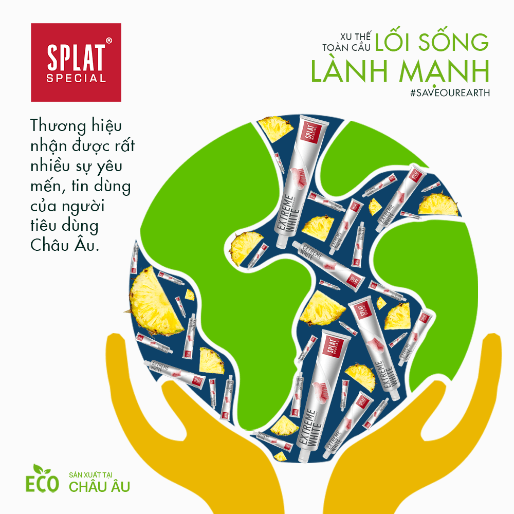 Kem Đánh Răng thảo mộc SPLAT special  EXTREME WHITE Siêu Trắng  75ml