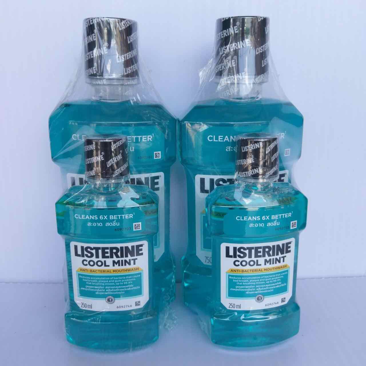 Nước súc miệng Listerine Cool Mint chai 250ml - 750ml