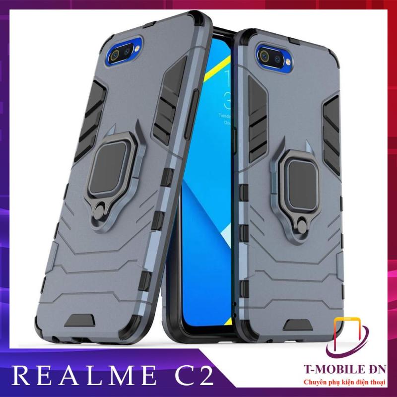 Giá Ốp lưng Realme C2 chống sốc iron man kèm nhẫn ring chống xem video tiện lợi
