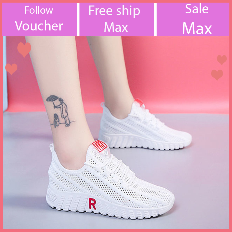 Giày sneaker thể thao nữ hàn quốc buộc dây siêu nhẹ V254