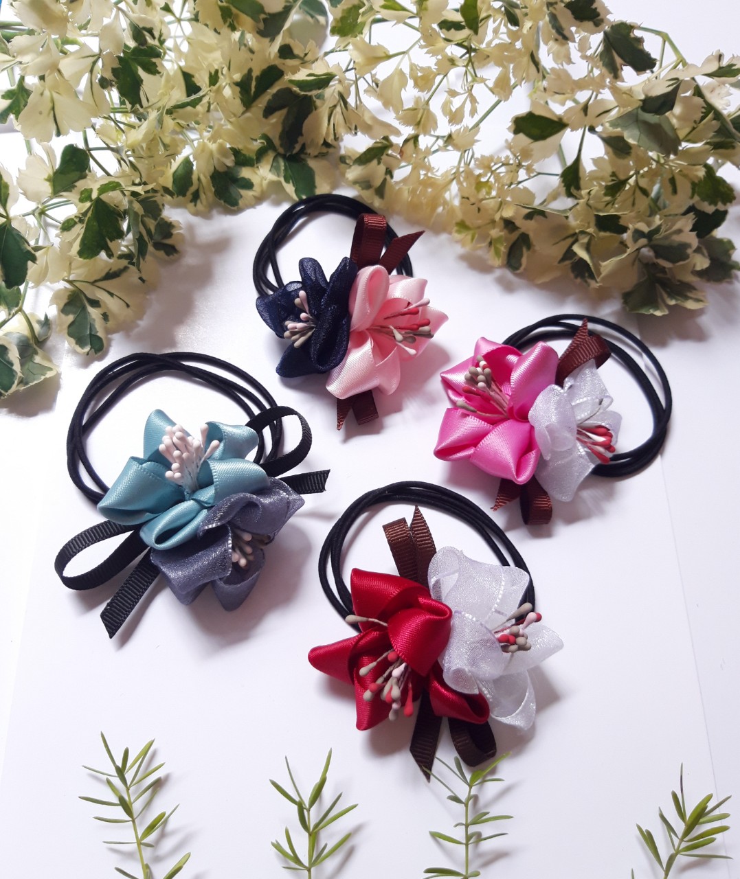 Cột tóc Hoa Voan Handmake