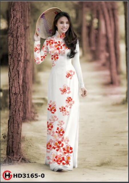 [HCM]Vải áo dài hoa phượng