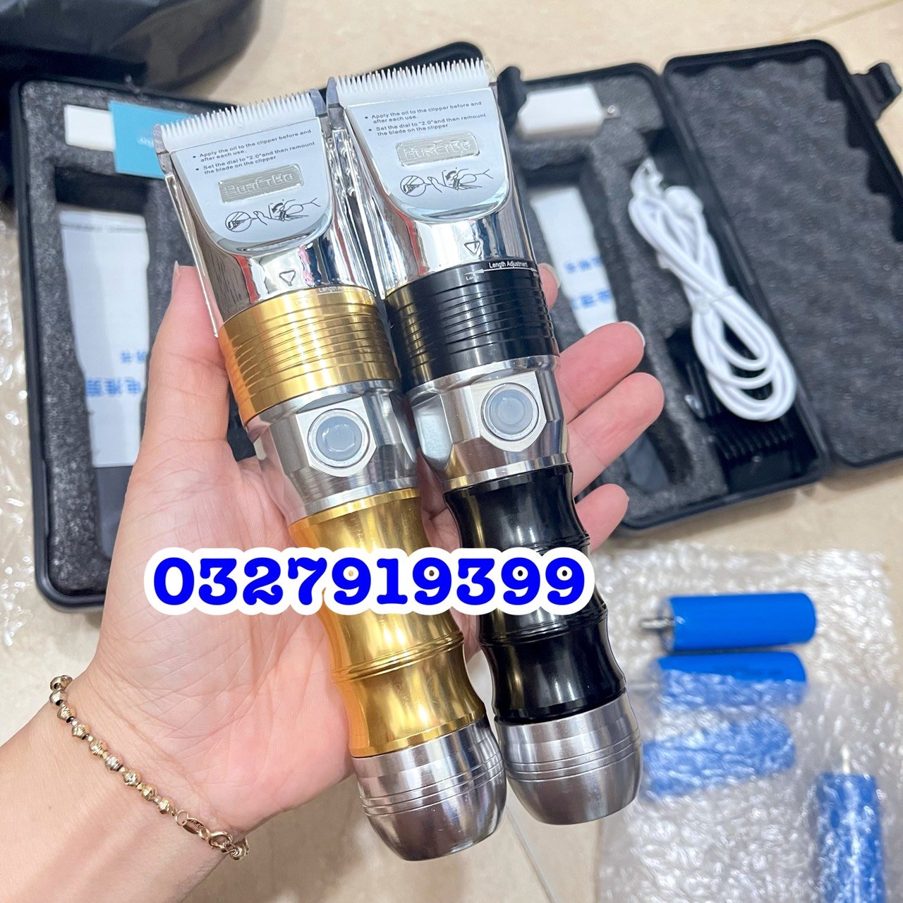 HuaErBo Sạc Tông Đơ B60 - Pin Trâu B60Lưỡi B60 Thép - Chất Lượng Cao - Giao Hàng Toàn Quốc