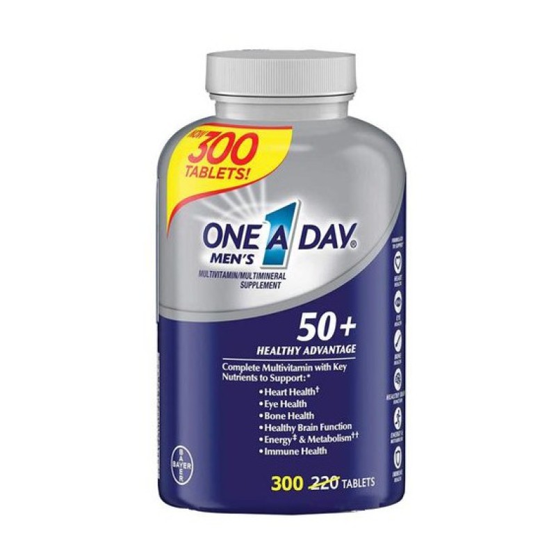 Viên Uống Vitamin Tổng Hợp One A Day For’s Men 50+ (300v) – Mỹ 04/2021