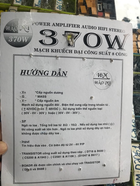 Mạch công suất 370w 8 sò