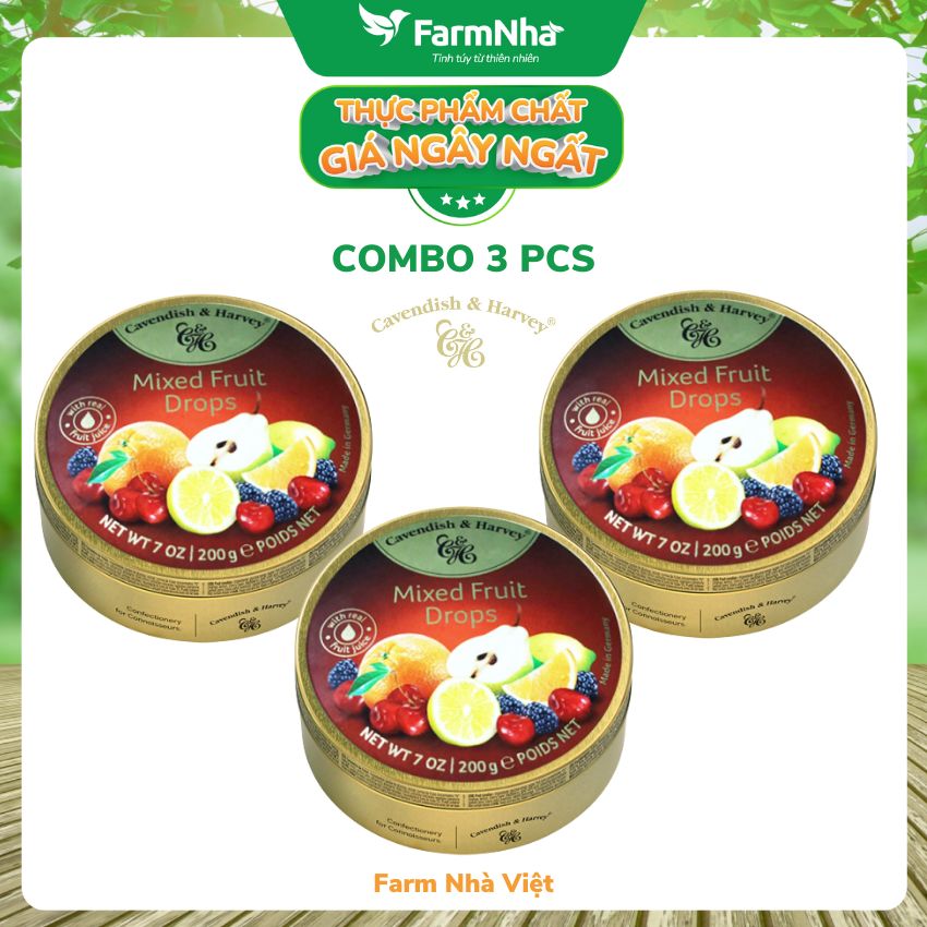 Kẹo trái cây cavendish & harvey vị all fruit 200gr - sản phẩm nhập khẩu từ đức