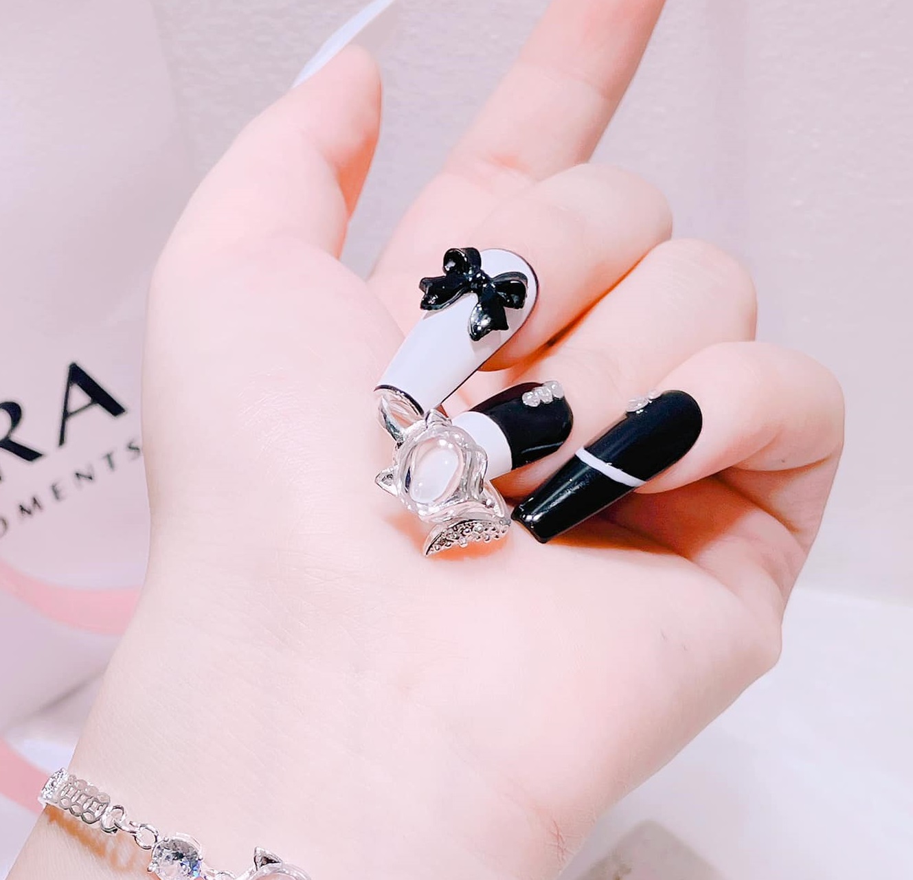 Nhẫn bạc ta mặt hồ ly free size nhiều màu