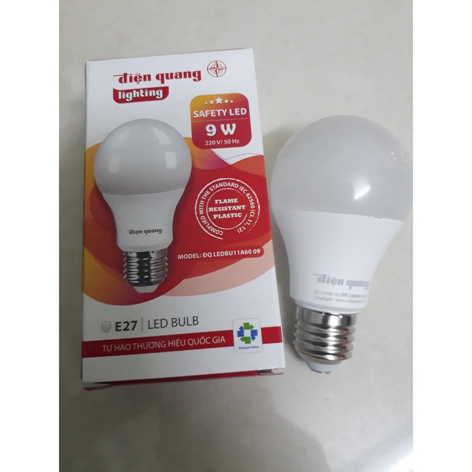 Bộ 3 Bóng đèn LED Bulb 9W Rạng Đông Điện Quang E27 ChipLed